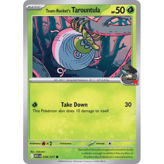Team Rockets Tarountula | 018/217
