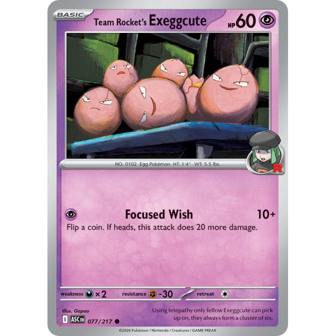 Team Rockets Exeggcute | 077/217