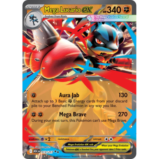 Mega Lucario Ex | 113/217