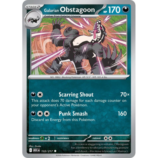 Galarian Obstagoon | 132/217