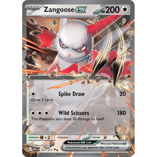 Zangoose Ex | 167/217
