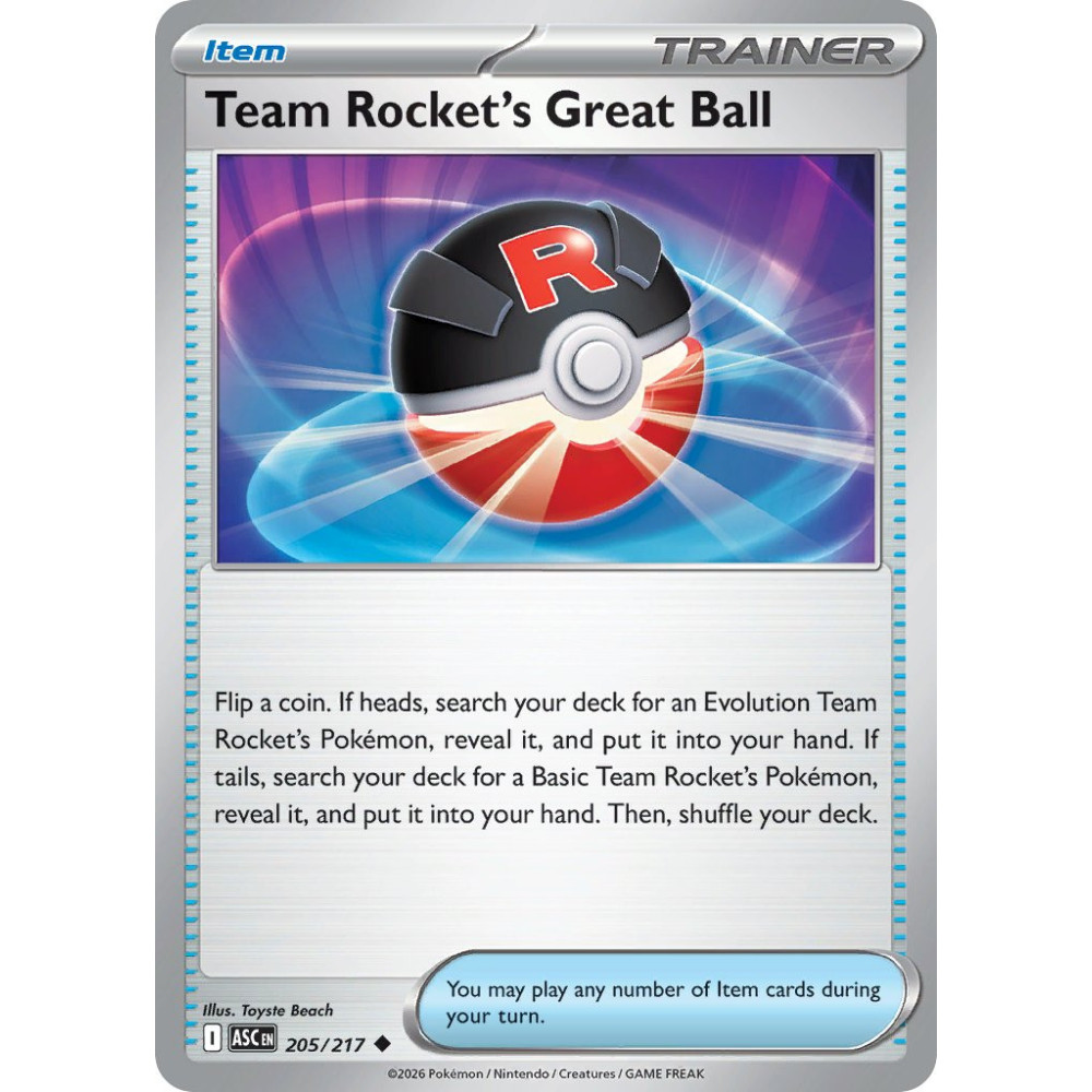 Team Rockets Great Ball | 205/217